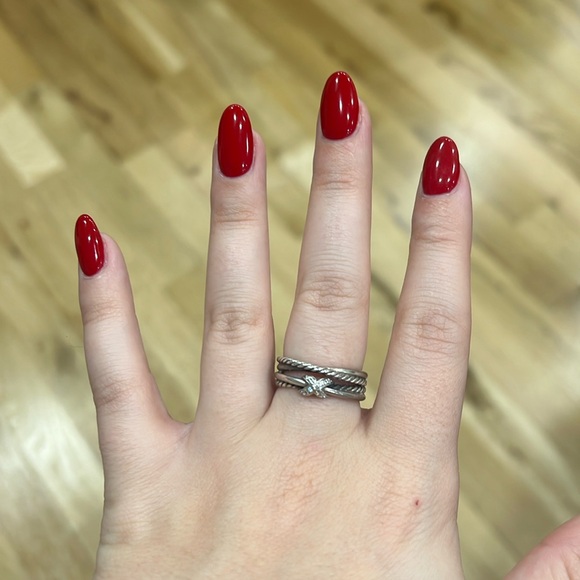 David Yurman Crossover Ring with Diamonds - Size 6.5 - Picture 8 of 8